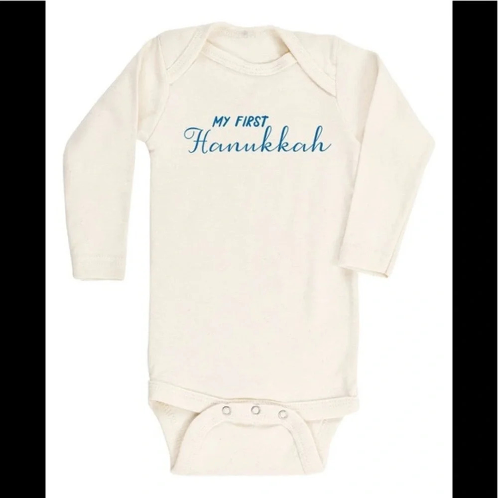 My First Hanukkah Organic Cotton Bodysuit, 0-3 Mos